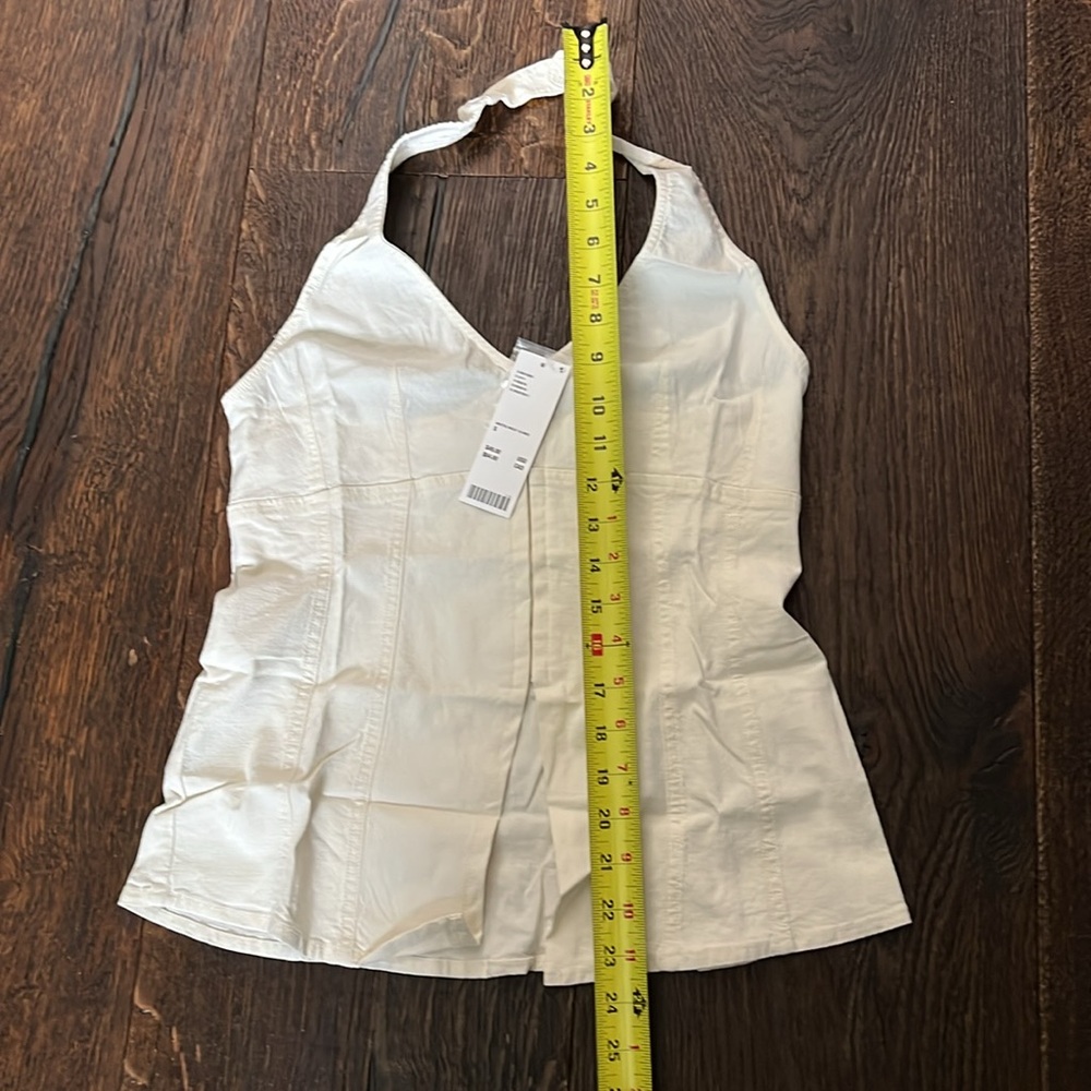 Urban Outfitters Cream Halter Tank Top with Front Buttons - Picture 6 of 6